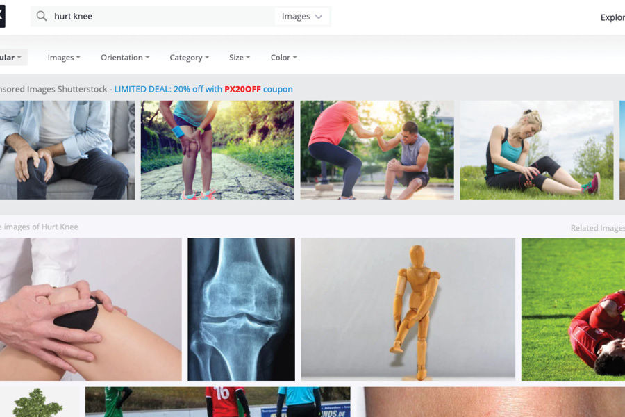 pixabay search results for hurt knee