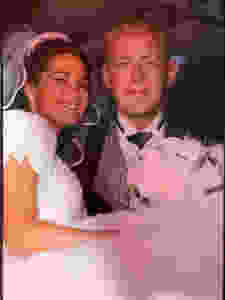 Bride and Groom in Vehicle