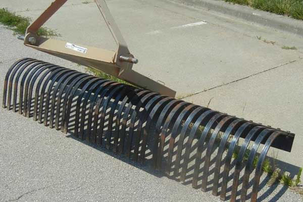 steel-tined rake