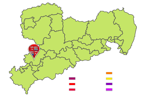 Warnkarte Sachsen