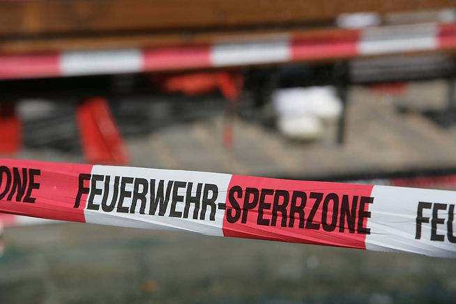 Absperrung an einer Einsatzstelle
