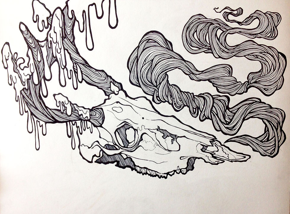 Unitled (drippy deer skull spirit)