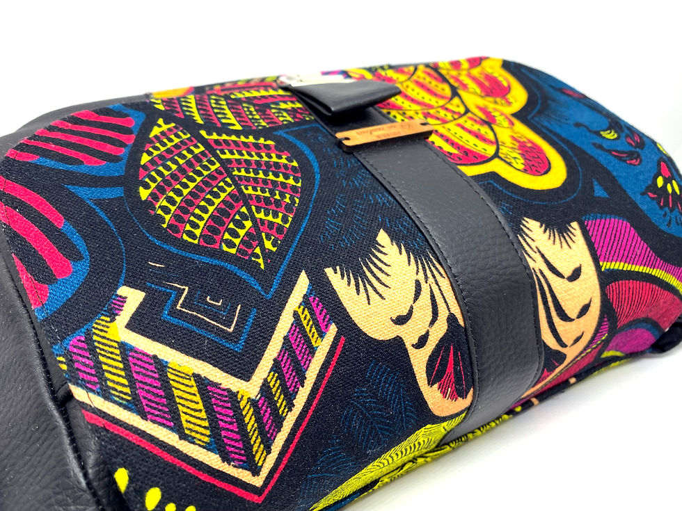 Miniature : Sac à bandoulière cuir, sac artisanal coloré original, besace femme -Josephine