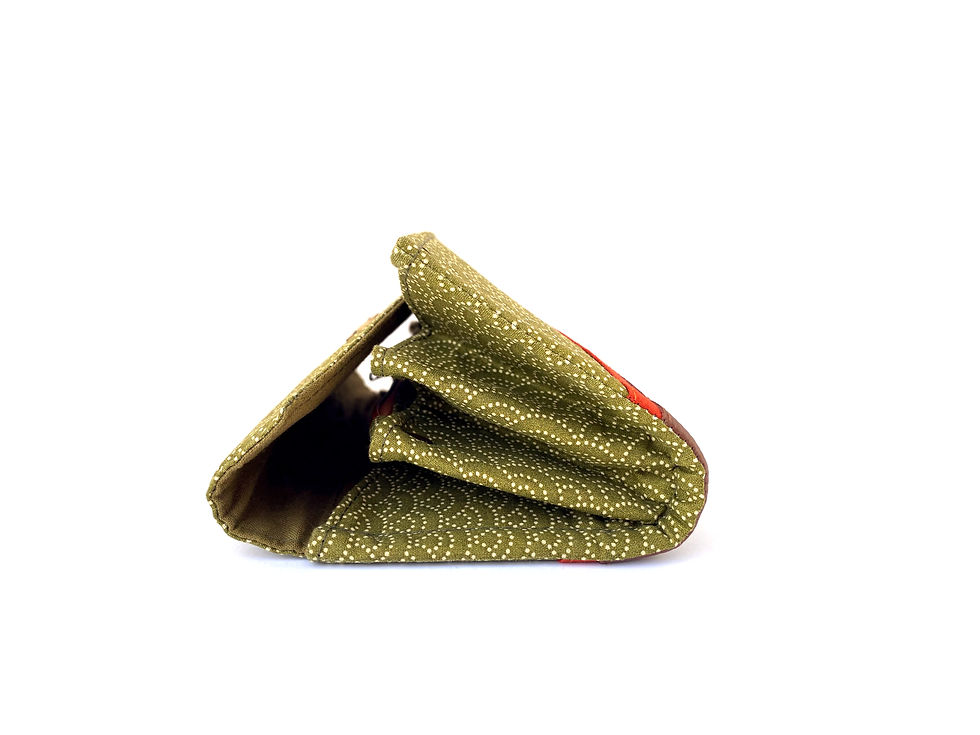 Miniature : Portefeuille Compagnon - MAXI'z  Seigaiha kaki