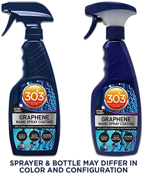 different variations of 303 Graphene Nano Spray Coating packaging
