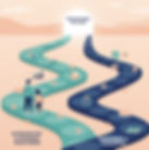 Illustration showing two pathways—Response to Intervention (RTI) and Pattern of Strengths and Weaknesses (PSW)—leading toward educational success. A parent and child walk along a winding road symbolizing intervention, progress monitoring, assessment, and evaluation in the process of identifying a Specific Learning Disability (SLD) under IDEA and Texas law.