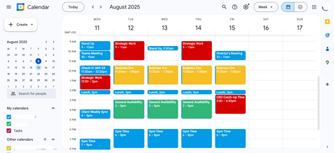 Executive's calendar-after