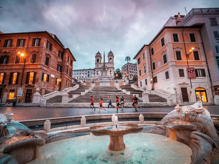 RUNNING THROUGH THE STREETS OF ROME