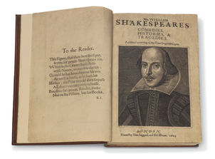 SHAKESPEARE SETS WORLD AUCTION RECORD FOR ANY WORK OF LITERATURE