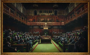BANSKY'S DEPICTION OF PARLIAMENT IS RIGHT ON CUE!