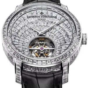 VACHERON CONSTANTIN TRADITIONNELLE TURBILLION HIGH JEWELLERY WATCH IS PAVED IN DIAMONDS