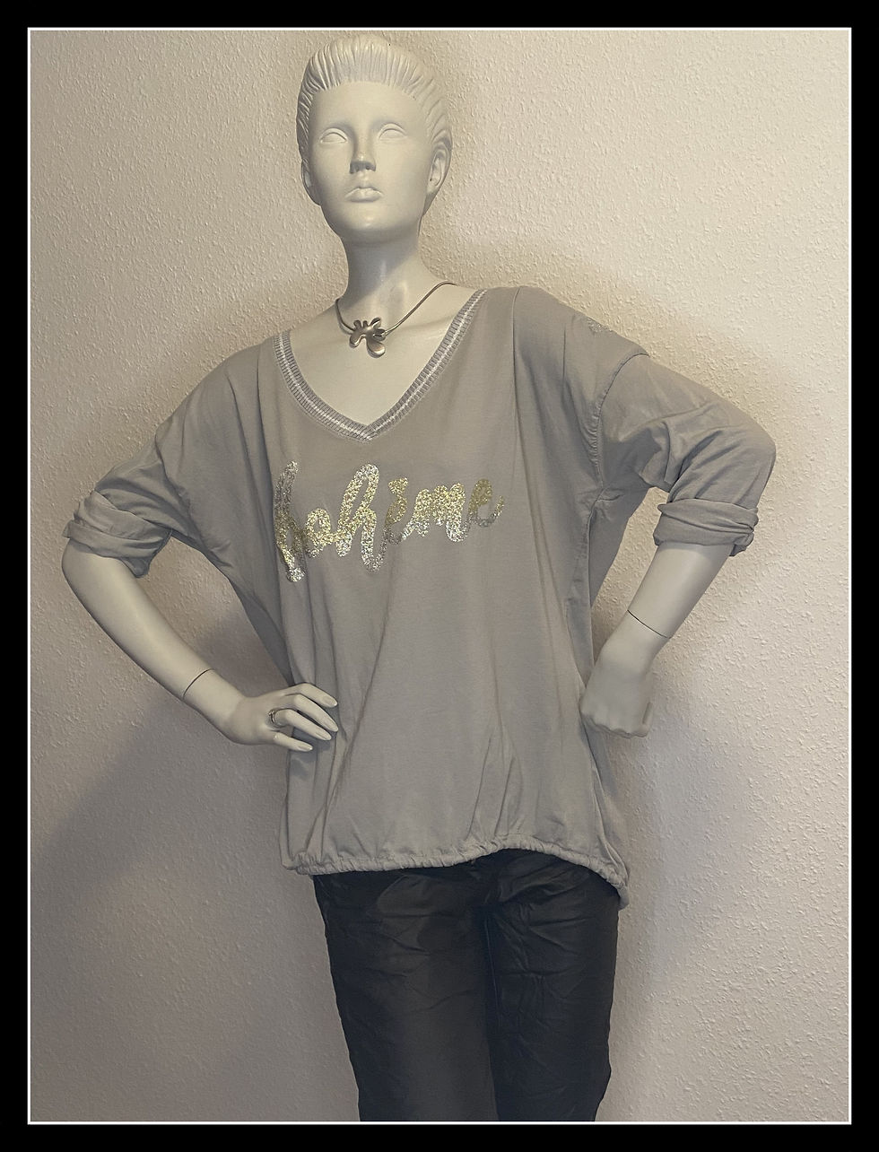 Shirt mit Glitzeraufdruck