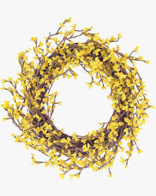 24" Yellow Forsythia Wreath