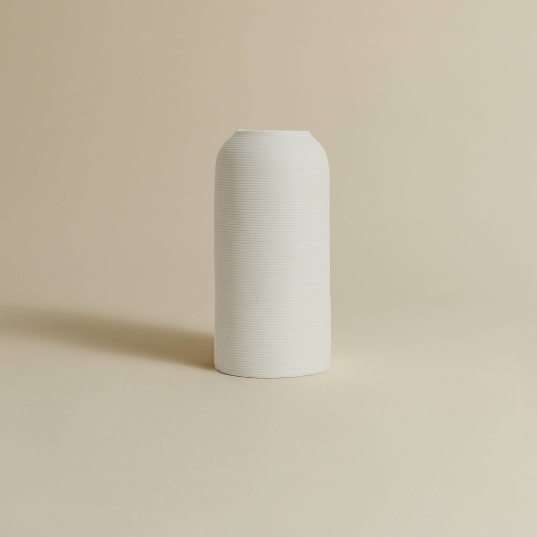 NORTH PALM - Twin Vase-Matte White