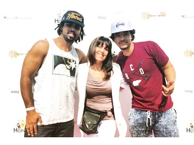 Louii King, Leila and JP at the Expressive Arts Festival