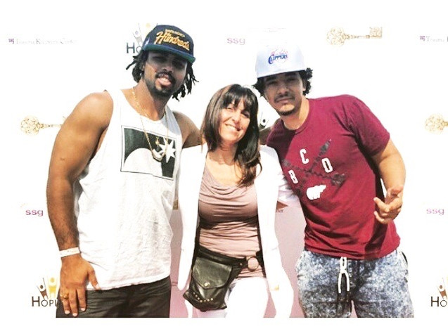 Louii King, Leila and JP at the Expressive Arts Festival