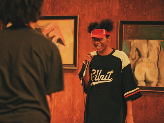 Long Beach Rapper Clash performs during The Mic Session