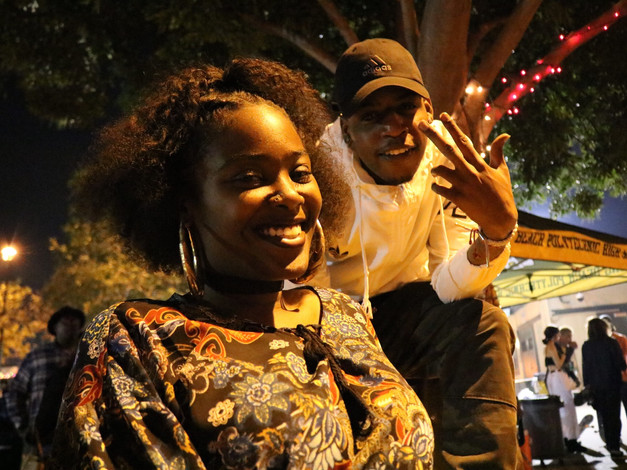 Members Asia Moon and Ronnie D at Lost in Art Event at the Poly Academy of Achievers