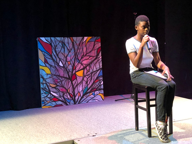 Mac performs at the Long Beach HeART Sessions