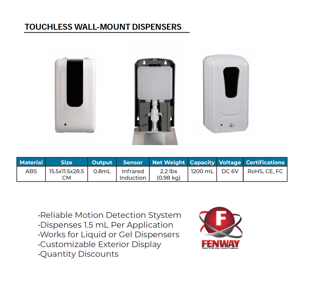 Motion Activated Wall Mount Dispenser