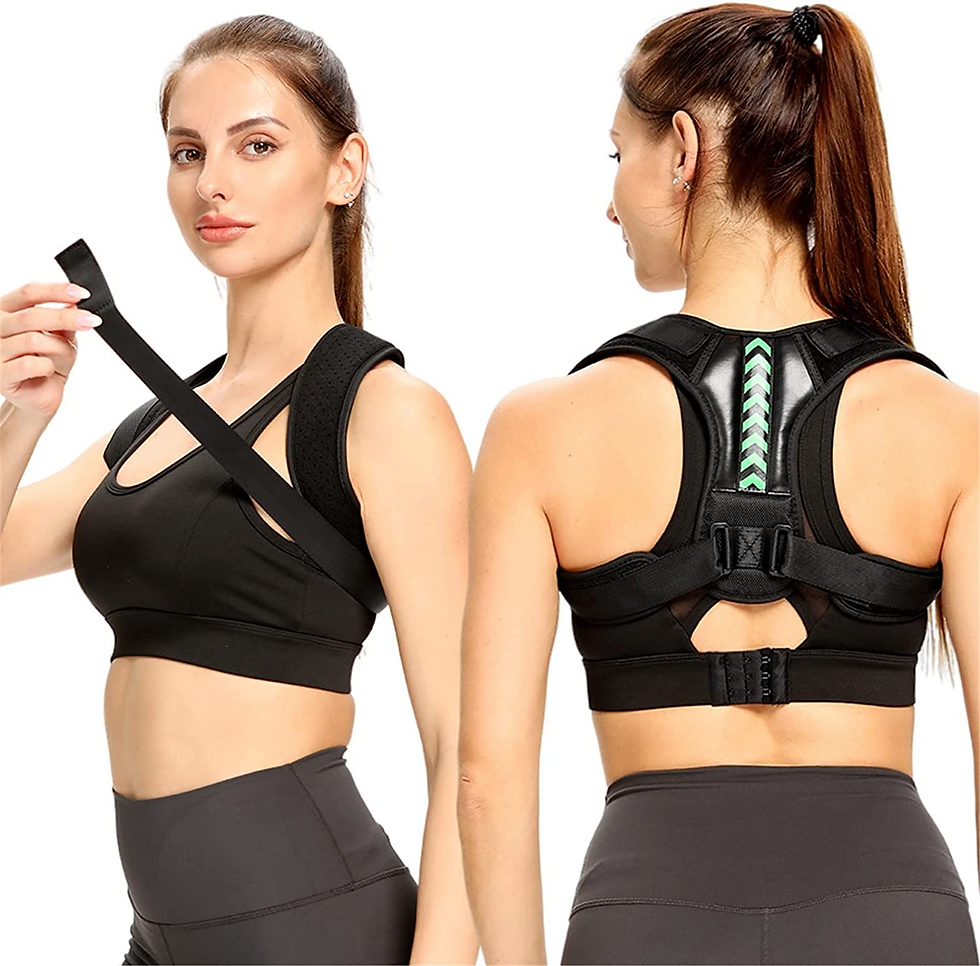 Thumbnail: Shoulder Support Adjustable Back Pain Support Posture Corrector Brace Belt Strap