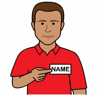Name badge male