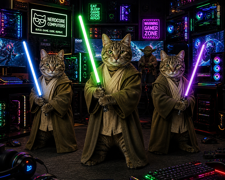 nerdcore gaming pc cats.