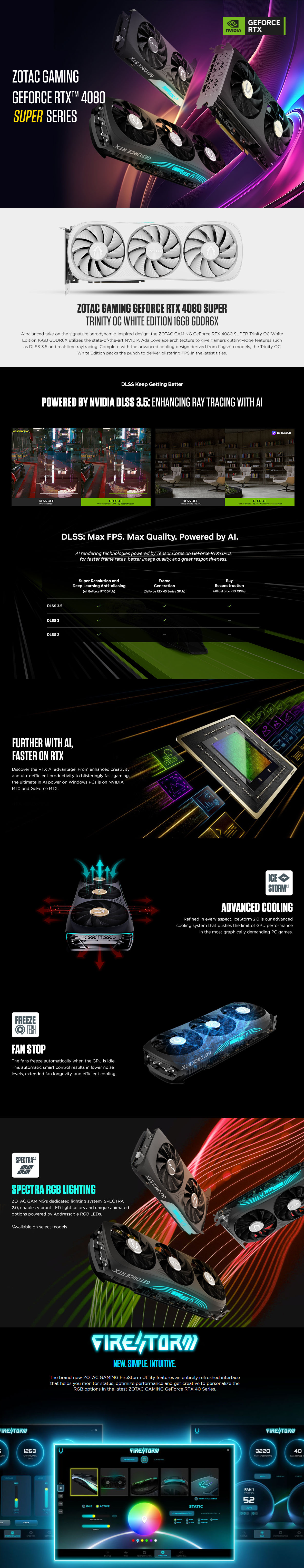 ZOTAC GAMING GeForce RTX 4080 SUPER Trinity OC White Edition, 16GB