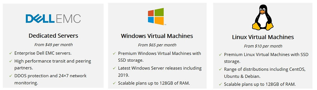 data centre support prices