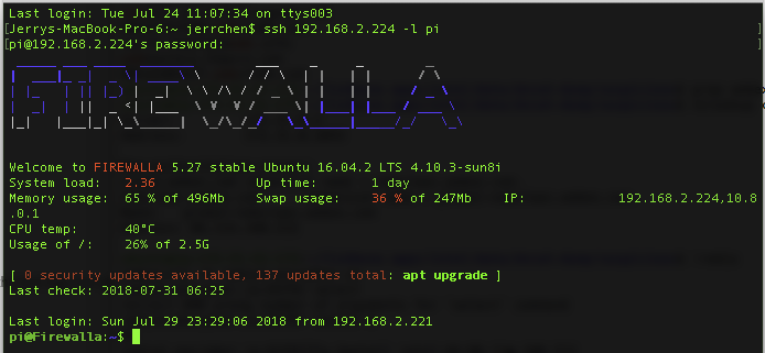 Lets ssh into the box: