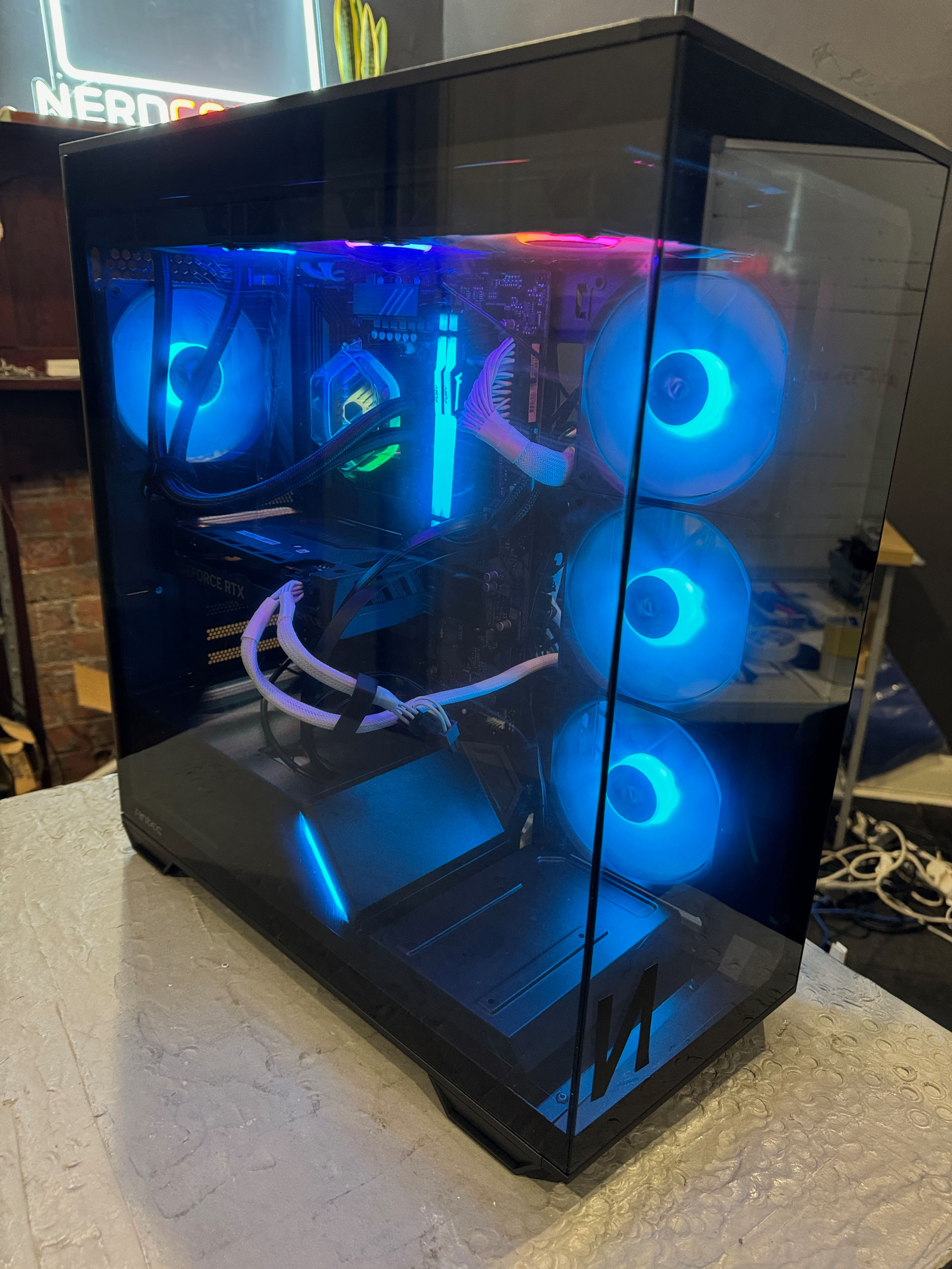 nerdcore custom gaming case black