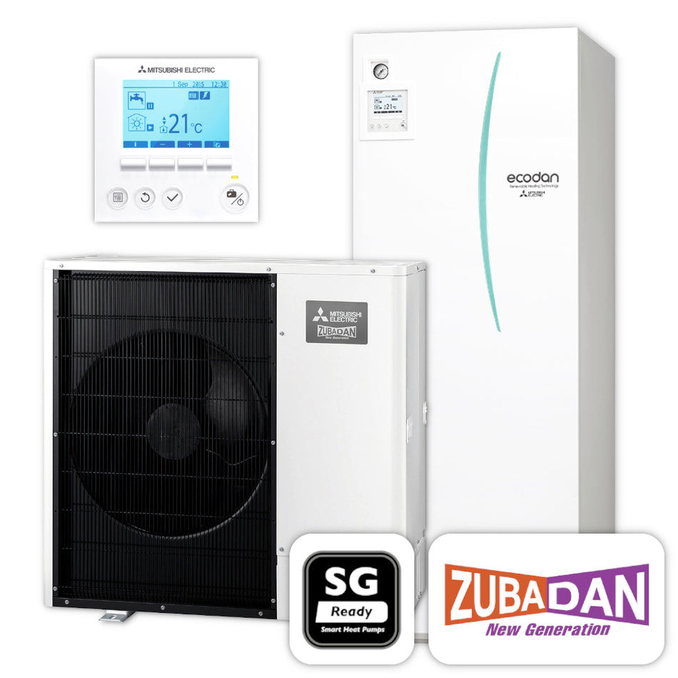 MITSUBISHI Ecodan Wärmepumpen-Set 5.13 | Zubadan Inverter | BAFA | 10,0 kW