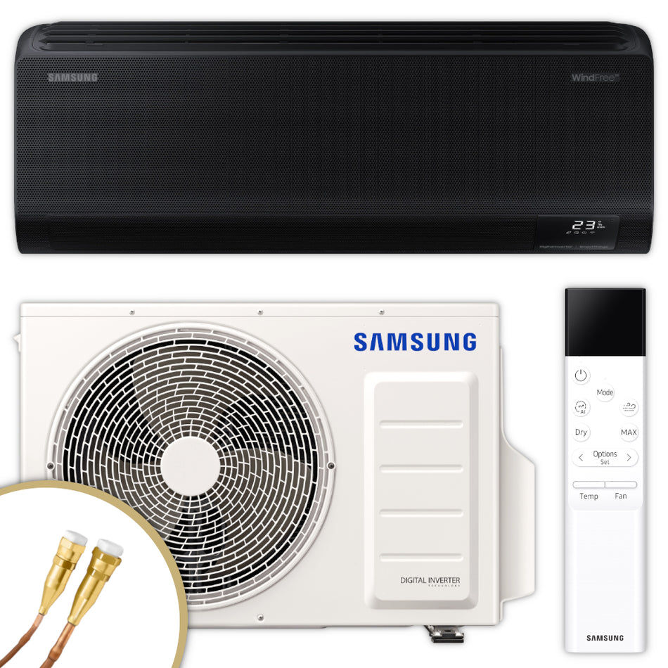 Samsung Split Klimaanlage – WindFree Avant – 3,5 kW – Schwarz – Quick-Connect