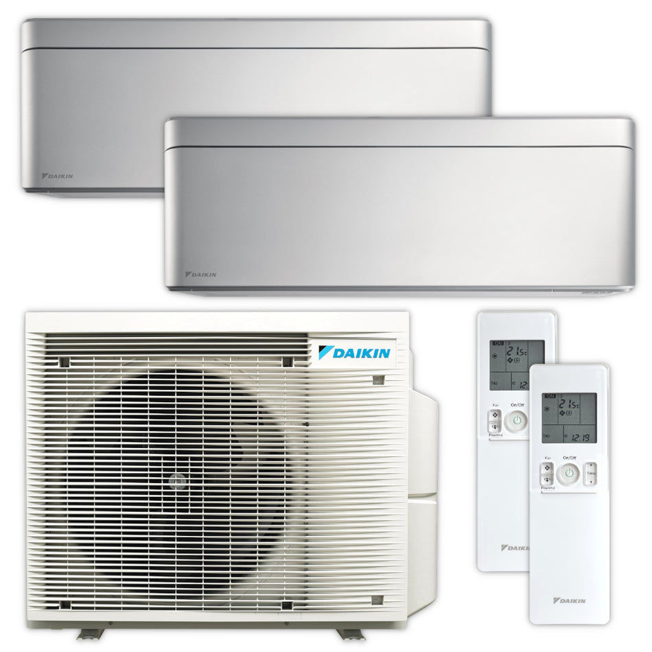 DAIKIN Multisplit Klimaanlage – Stylish – silber – 2,0 kW + 3,4 kW