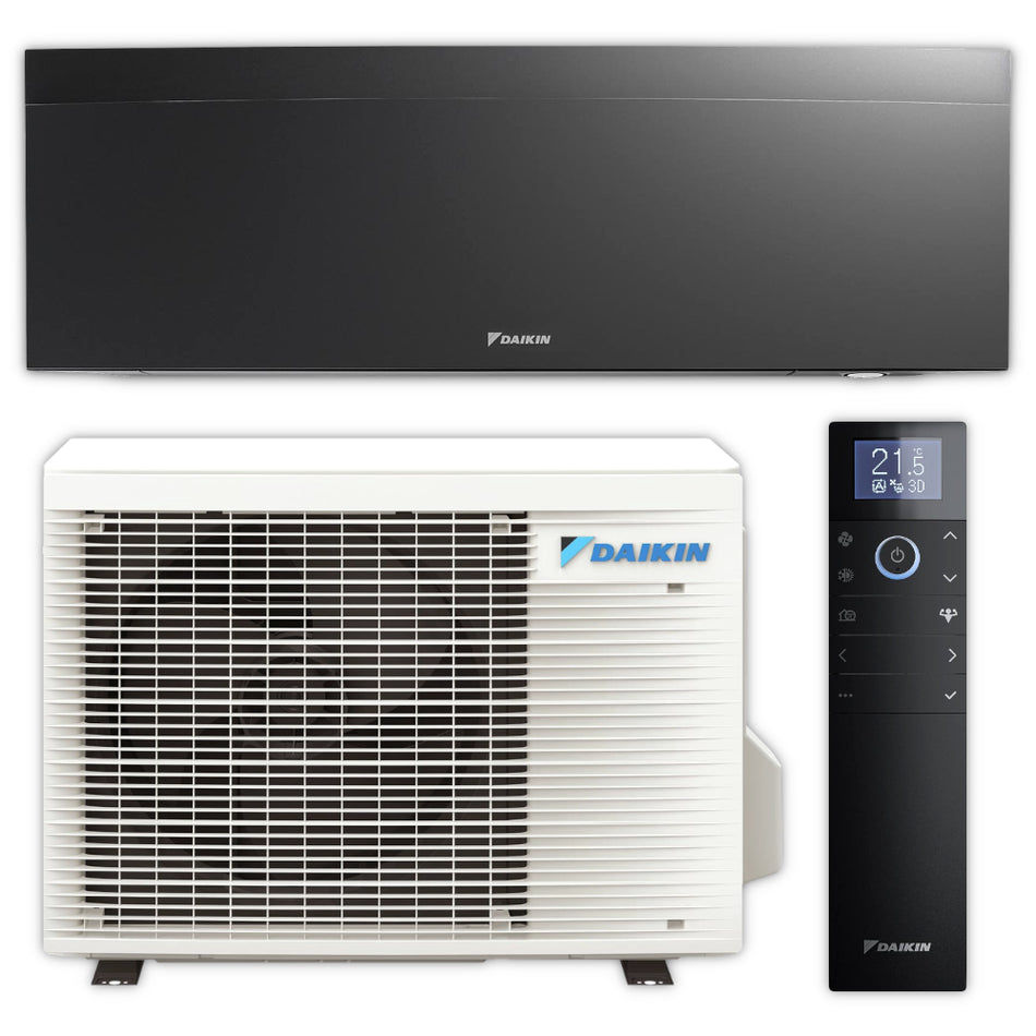 DAIKIN Split Klimaanlage Set – Emura 3 – FTXJ25A+RXJ25A – Mattschwarz – 2,5 kW