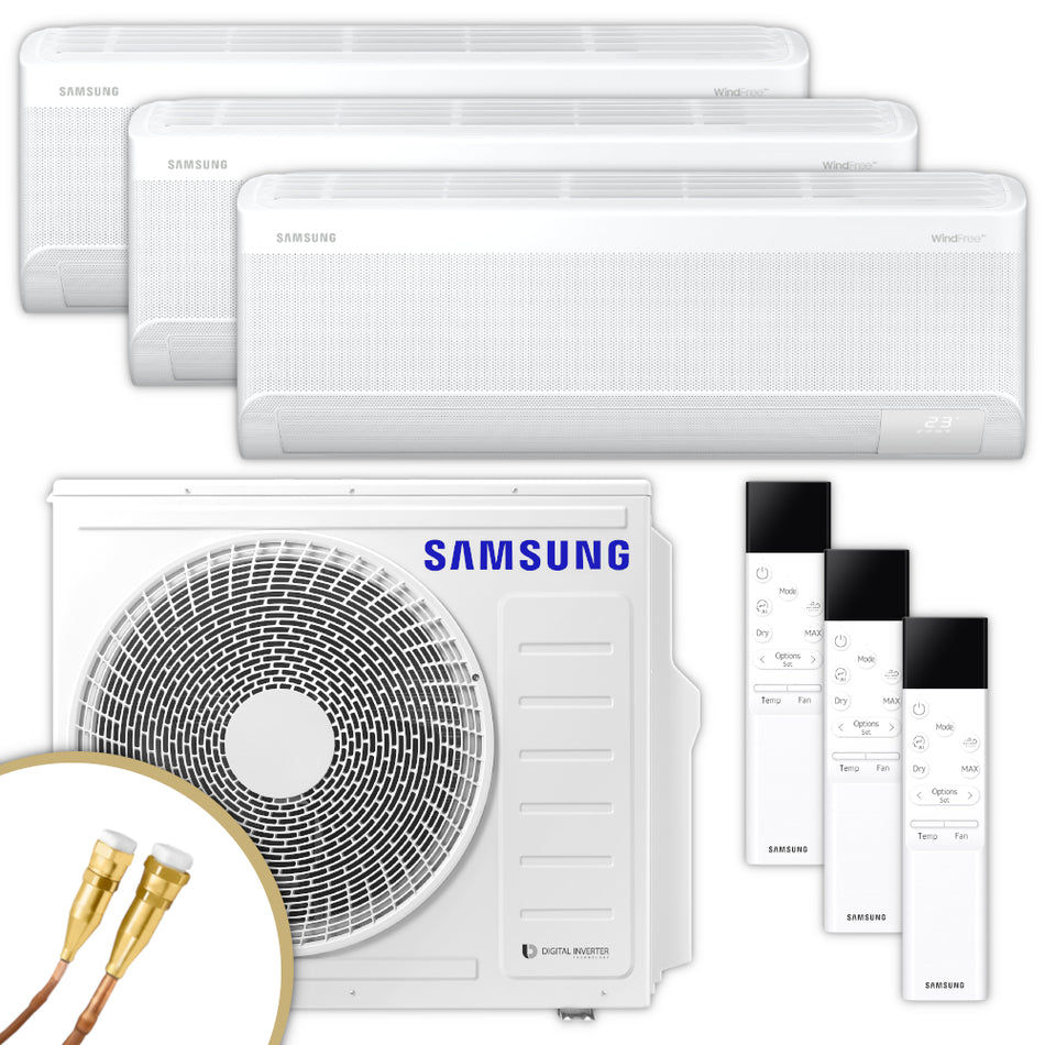 Samsung Klimaanlage – WindFree Avant – 3x2,5 kW – Weiß – Quick-Connect