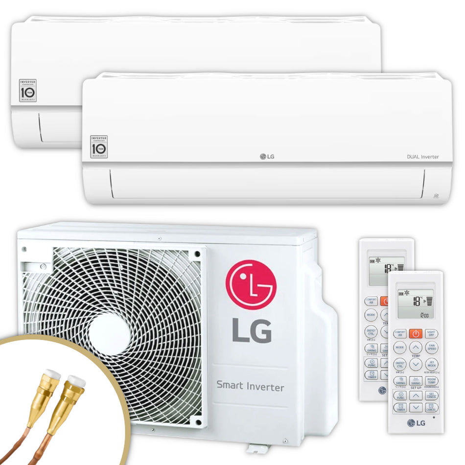 LG Multisplit Klimaanlage Set – STANDARD PLUS – 2,5 kW + 4,2 kW – Quick-Connect