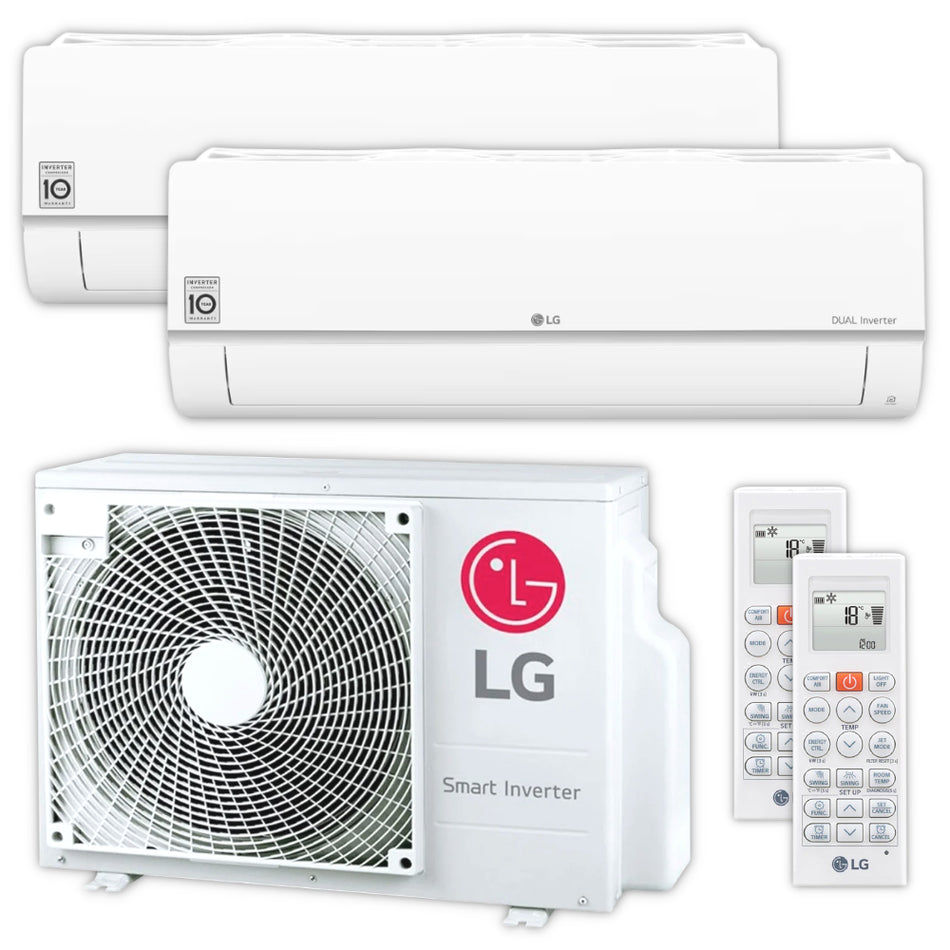 LG Multisplit Klimaanlage Komplett-Set – STANDARD PLUS – 2,5 kW + 2,5 kW
