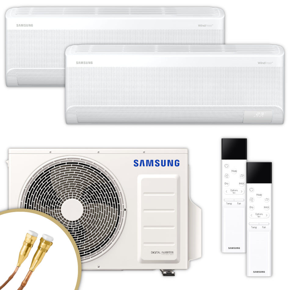 Samsung Multisplit Klimaanlage – WindFree Avant – 2x3,5 kW – Weiß – Quick-Connec