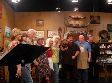 Anita on the set of Larry's Country Diner - 2011