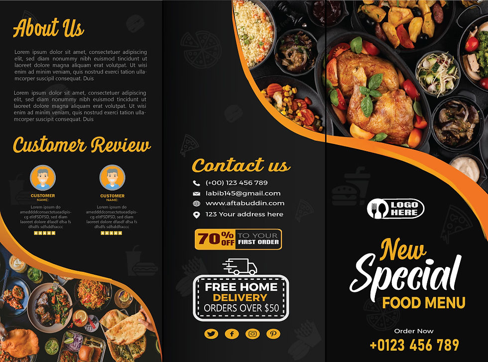 2nd Restaurant Menu Design