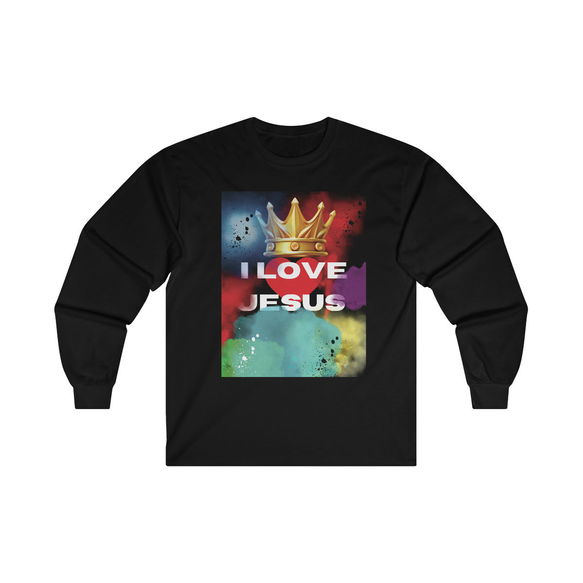 I LOVE JESUS Cotton Long Sleeve Tee