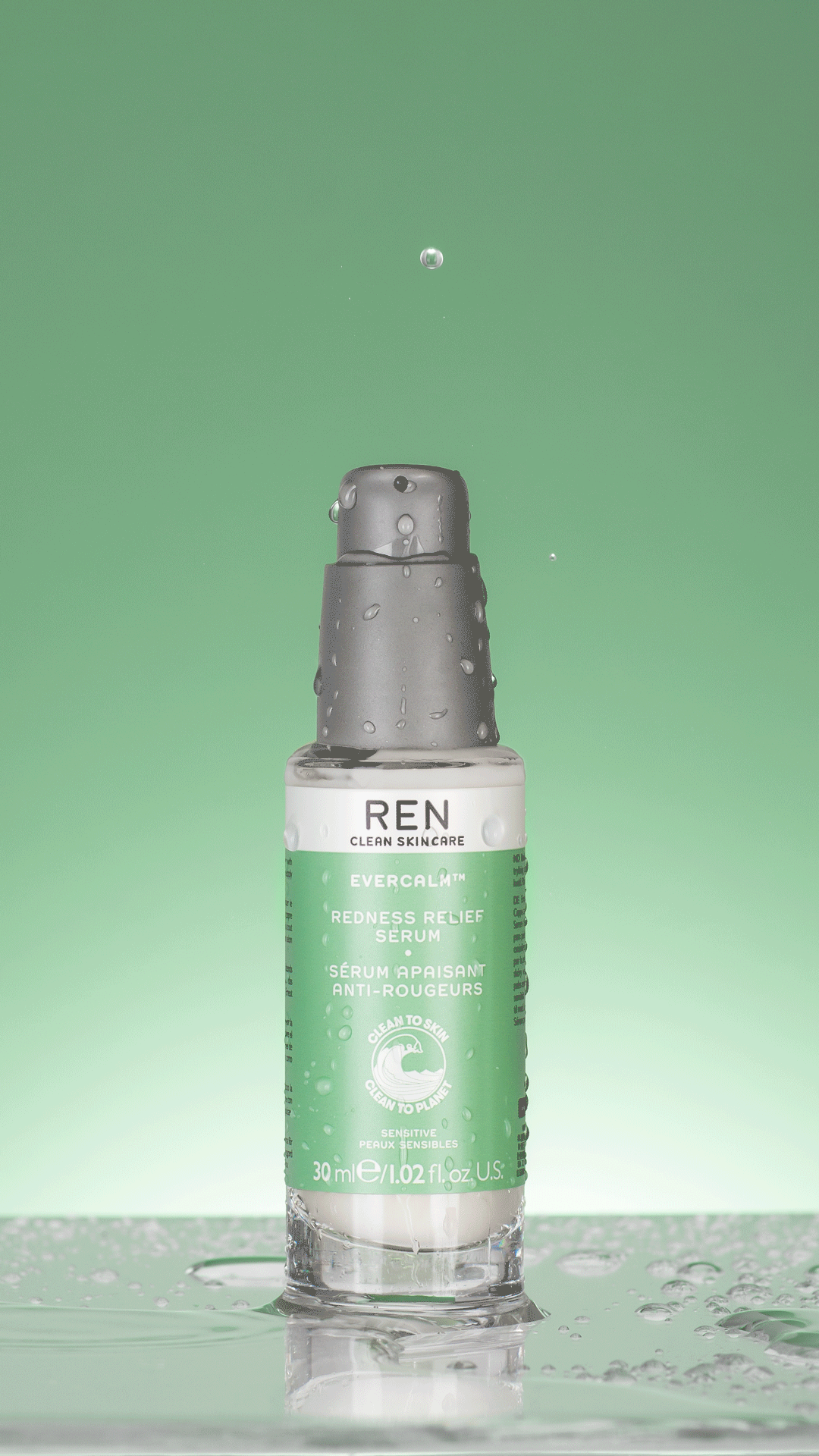 Redness relief serum skincare stop motion animation video