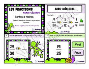 Cartes à tâches - Les fractions minis-lézards