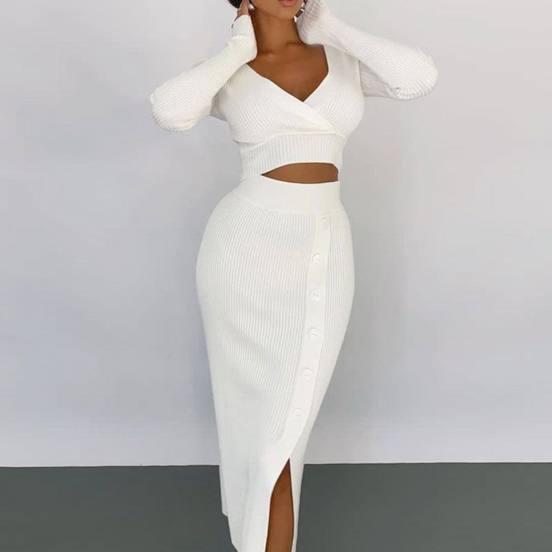 Miniatura: Conjunto de Saia Midi + Cropped