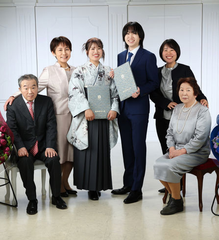 家族で成人写真