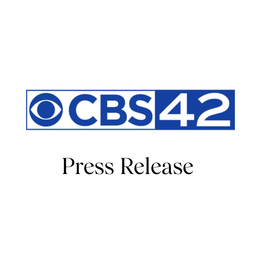 CBS42 logo and writing "Press Release" on white background