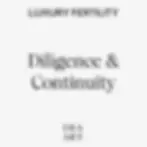 Text on a white background reads "Luxury Fertility," "Diligence & Continuity," and "IMA ART." The style is minimalist and professional. We believe that no outcome in reproductive medicine can ethically be guaranteed, and it is precisely because we respect our private clients that we will never mislead them.