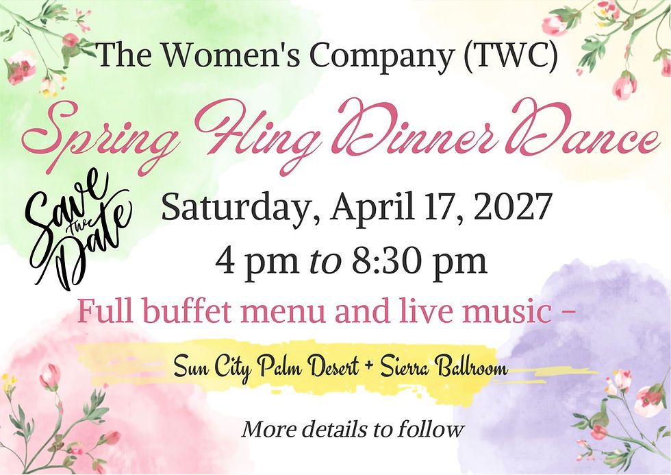 2027 TWC's Annual Spring Fling Dinner Dance