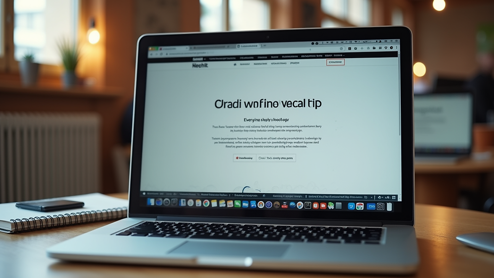 Eye-level view of a laptop with a writing workshop webpage open